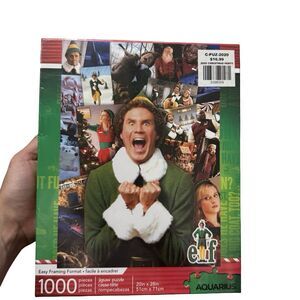 BUDDY THE ELF Christmas Puzzle Movie Elf 1000 Pc Aquarius 20"x28" SEALED